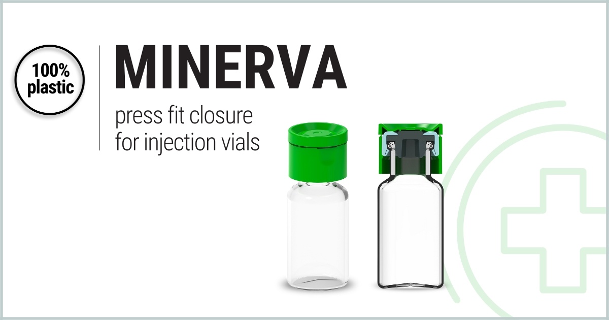 all-plastic closure for injection vials